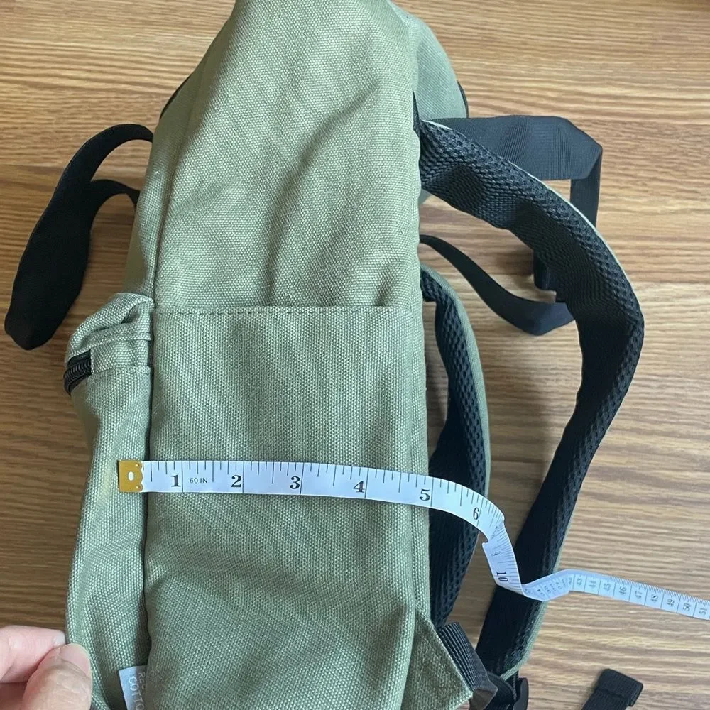 Kleinschmidt Olive Green Canvas Backpack Black Leather Bottom Hydropower Edition